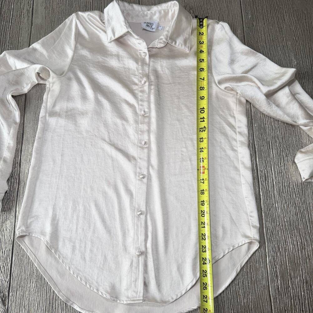 PRINCESS POLLY Vintage Vibes Shirt Champagne Size 4 - Picture 7 of 10